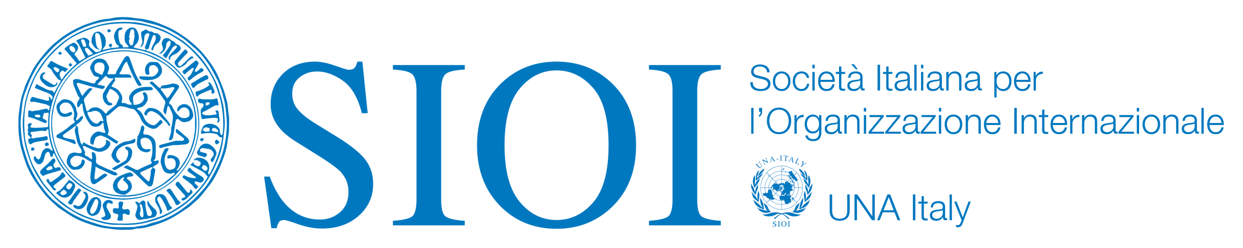 Logo SIOI UNA ITALY vettoriale orizzontale 2016